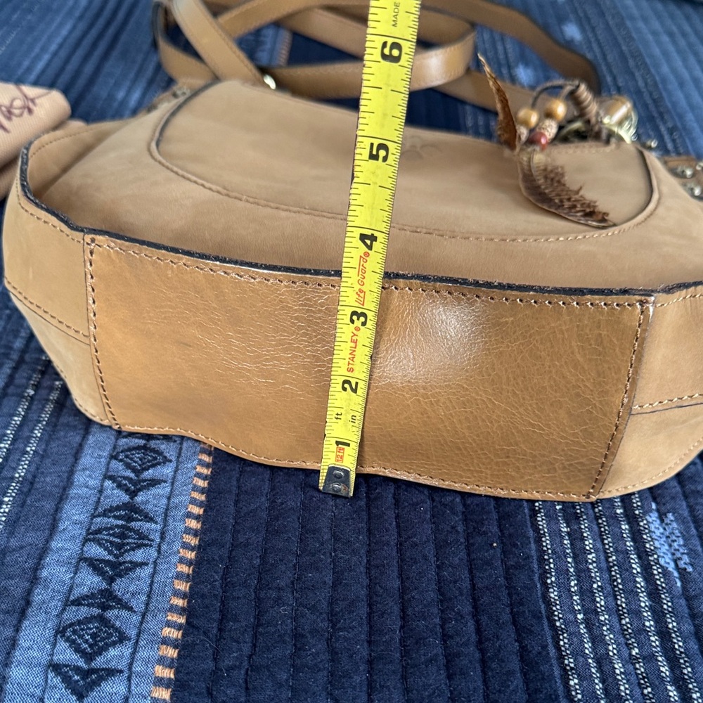 Patricia Nash Nubuck Collection Tan Leather Shoulder Bag. New - Picture 15 of 16